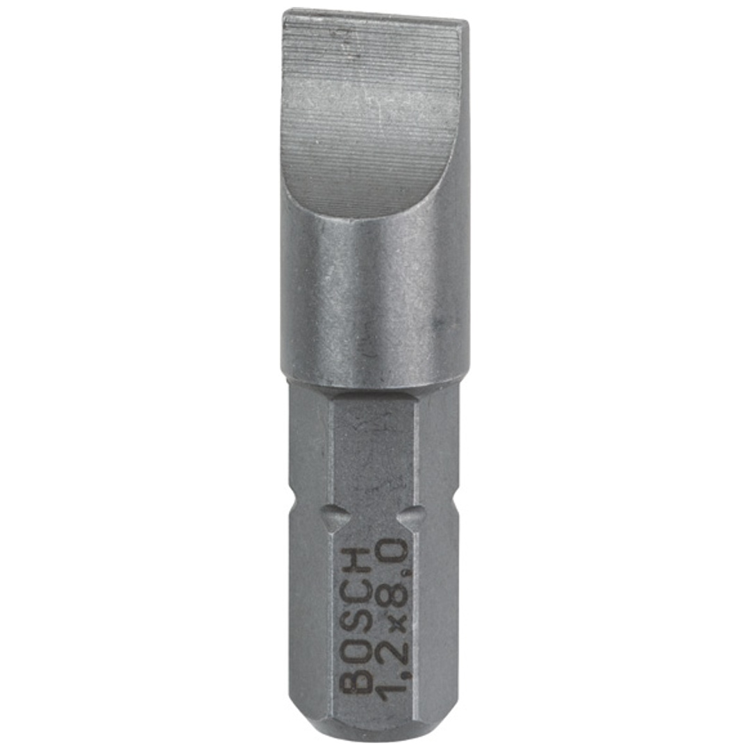 Bosch Schrauberbit Extra-Hart, S 1,2 x 8,0, 25 mm, 3er-Pack