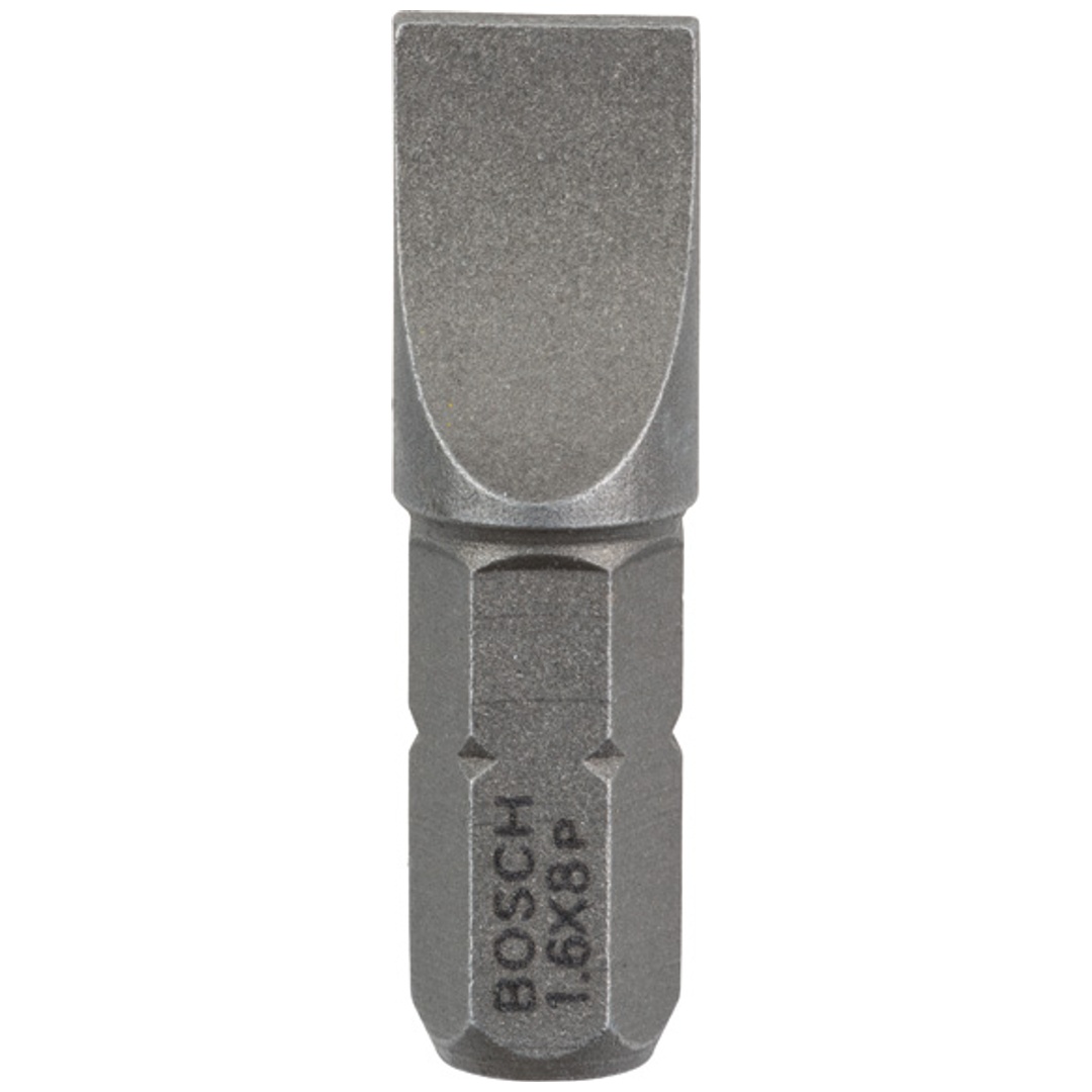 Bosch Schrauberbit Extra-Hart, S 1,6 x 8,0, 25 mm, 3er-Pack