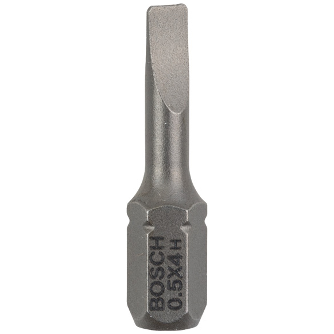 Bosch Schrauberbit Extra-Hart, S 0,5 x 4,0, 25 mm, 3er-Pack