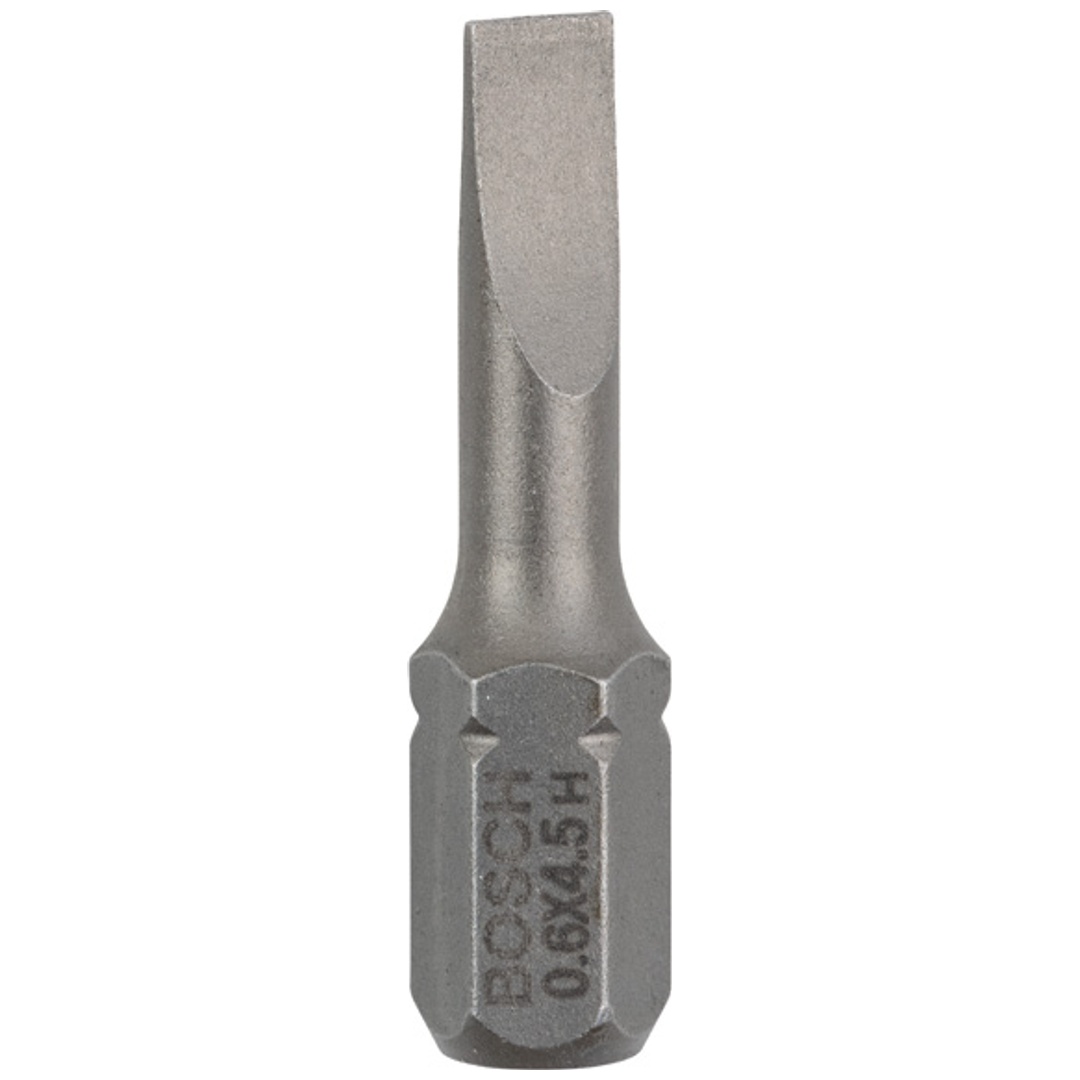 Bosch Schrauberbit Extra-Hart, S 0,6 x 4,5, 25 mm, 3er-Pack