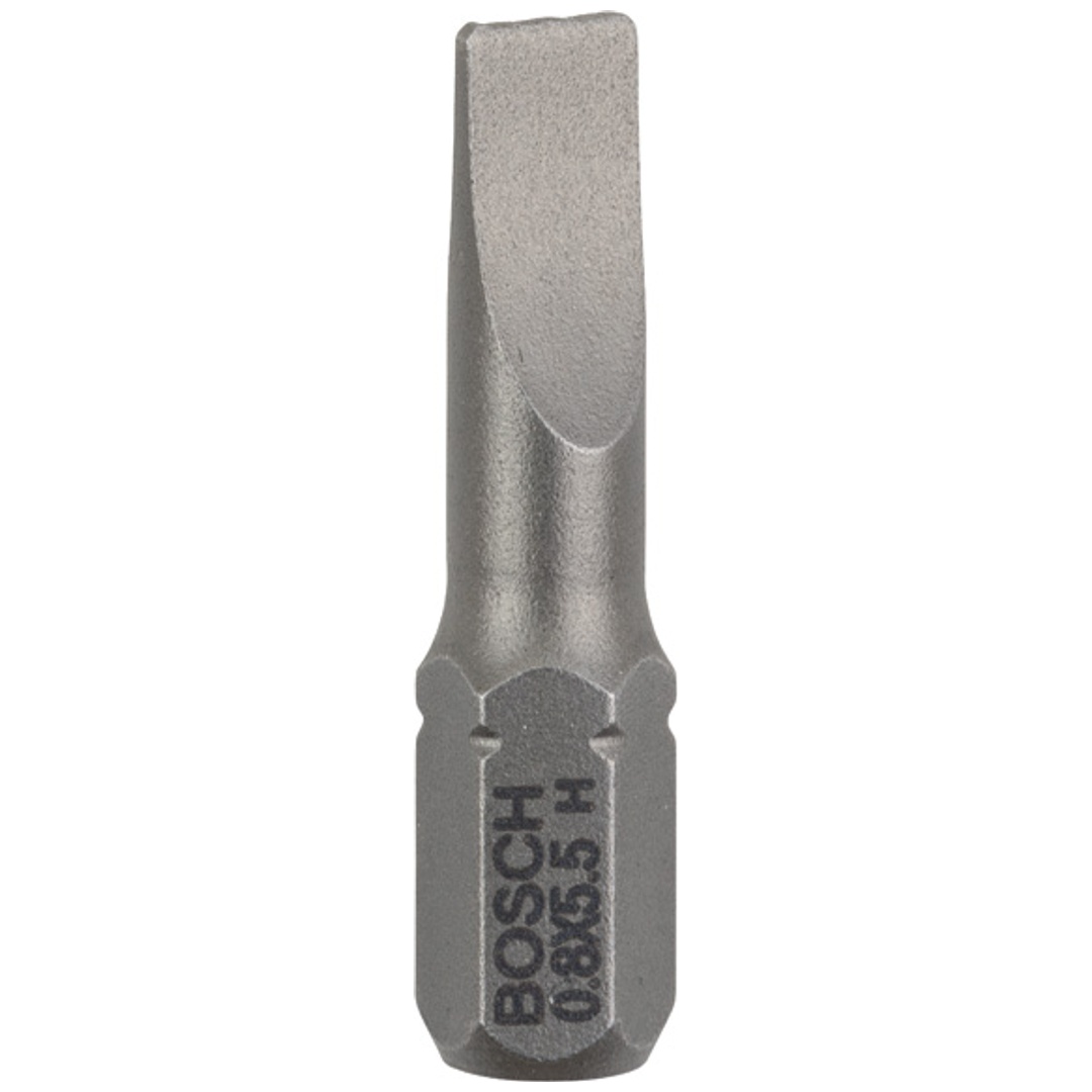 Bosch Schrauberbit Extra-Hart, S 0,8 x 5,5, 25 mm, 3er-Pack