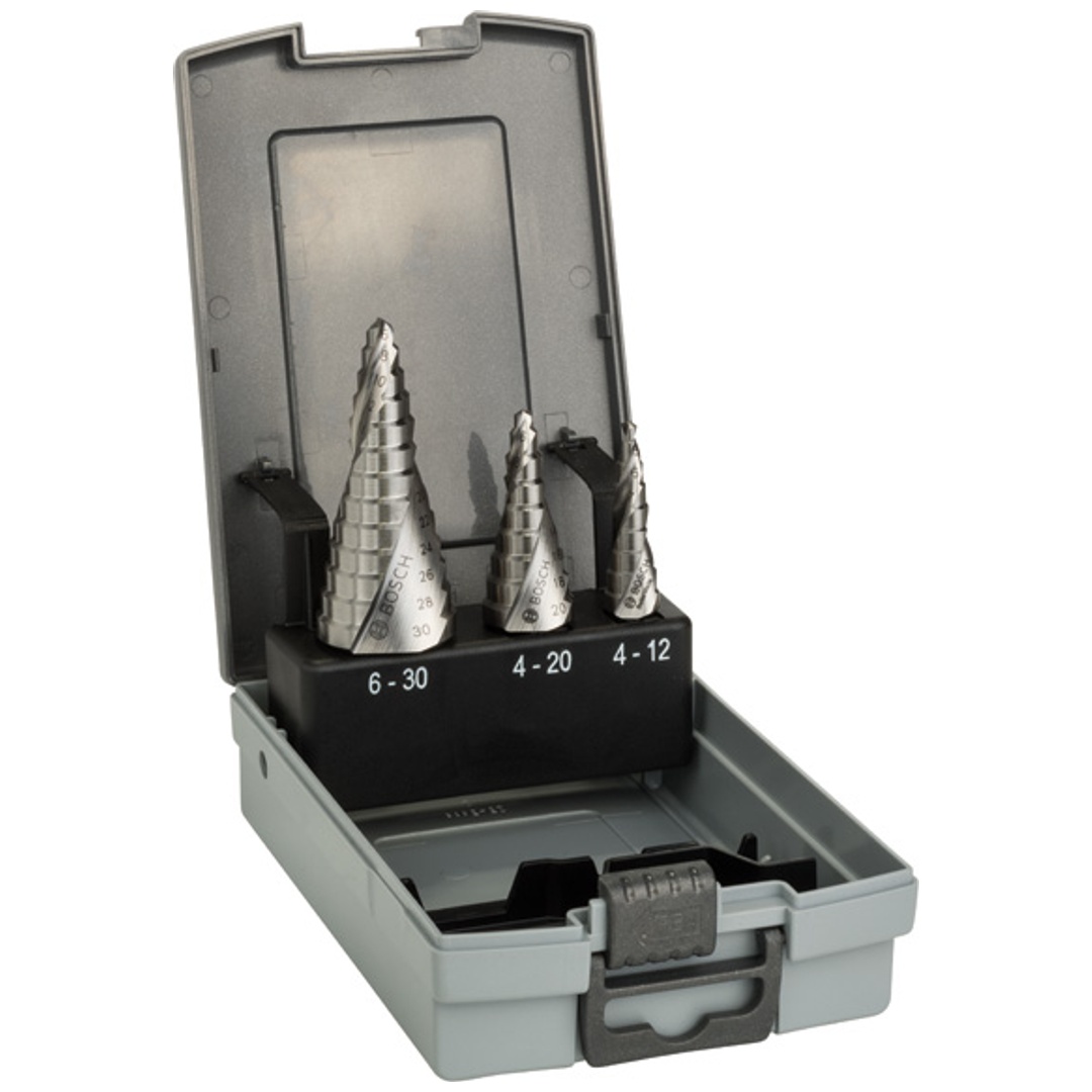 Bosch HSS-Stufenbohrerset, 3-tlg., 4-12/4-20/6-30