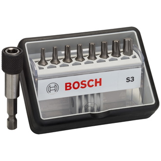 Bosch Schrauberbit-Set Robust Line S Extra-Hart, 8 + 1-tlg., 25 mm, Torx