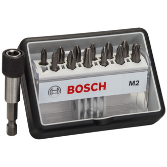 Bosch Schrauberbit-Set Robust Line M Extra-Hart, 12 + 1-tlg., 25mm, PH, PZ
