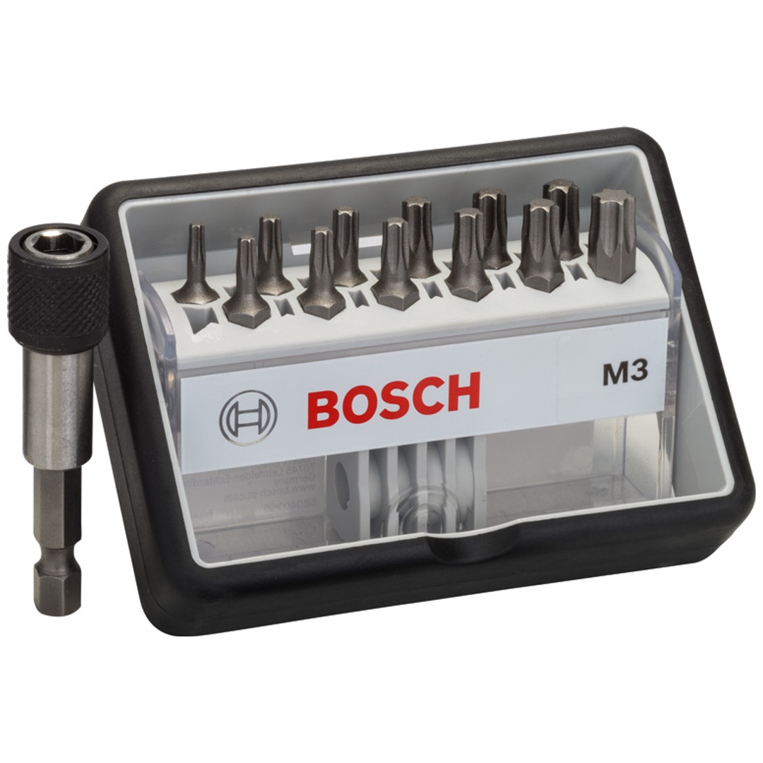 Bosch Schrauberbit-Set Robust Line M Extra-Hart, 12 + 1-tlg., 25 mm, TX