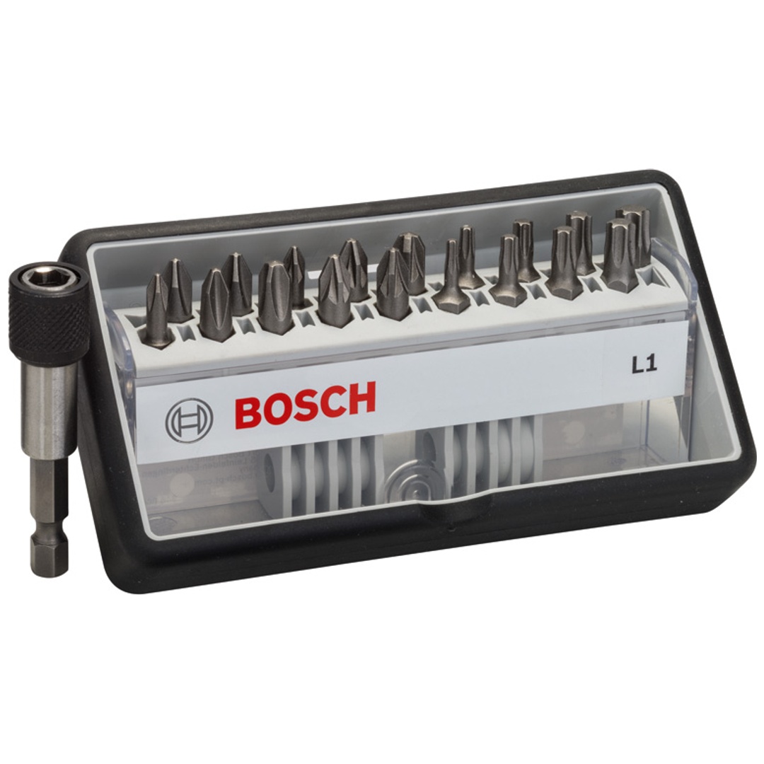 Bosch Schrauberbit-Set Robust Line L Extra-Hart, 18+1-tlg., 25mm, PH, PZ, TX