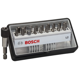 Bosch Schrauberbit-Set Robust Line L Extra-Hart, 18+1-tlg., 25mm, PH, PZ, T, LS, HEX