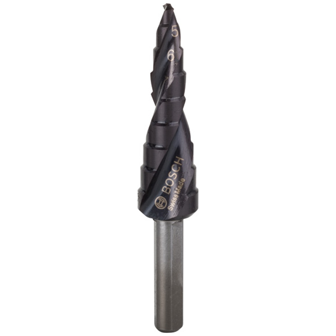 Bosch Stufenbohrer HSS-AlTiN, 4 - 12 mm, 6 mm, 66,5 mm, 9 Stufen
