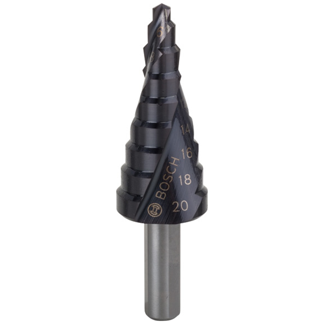 Bosch Stufenbohrer HSS-AlTiN, 4 - 20 mm, 6 mm, 50 mm, 9 Stufen