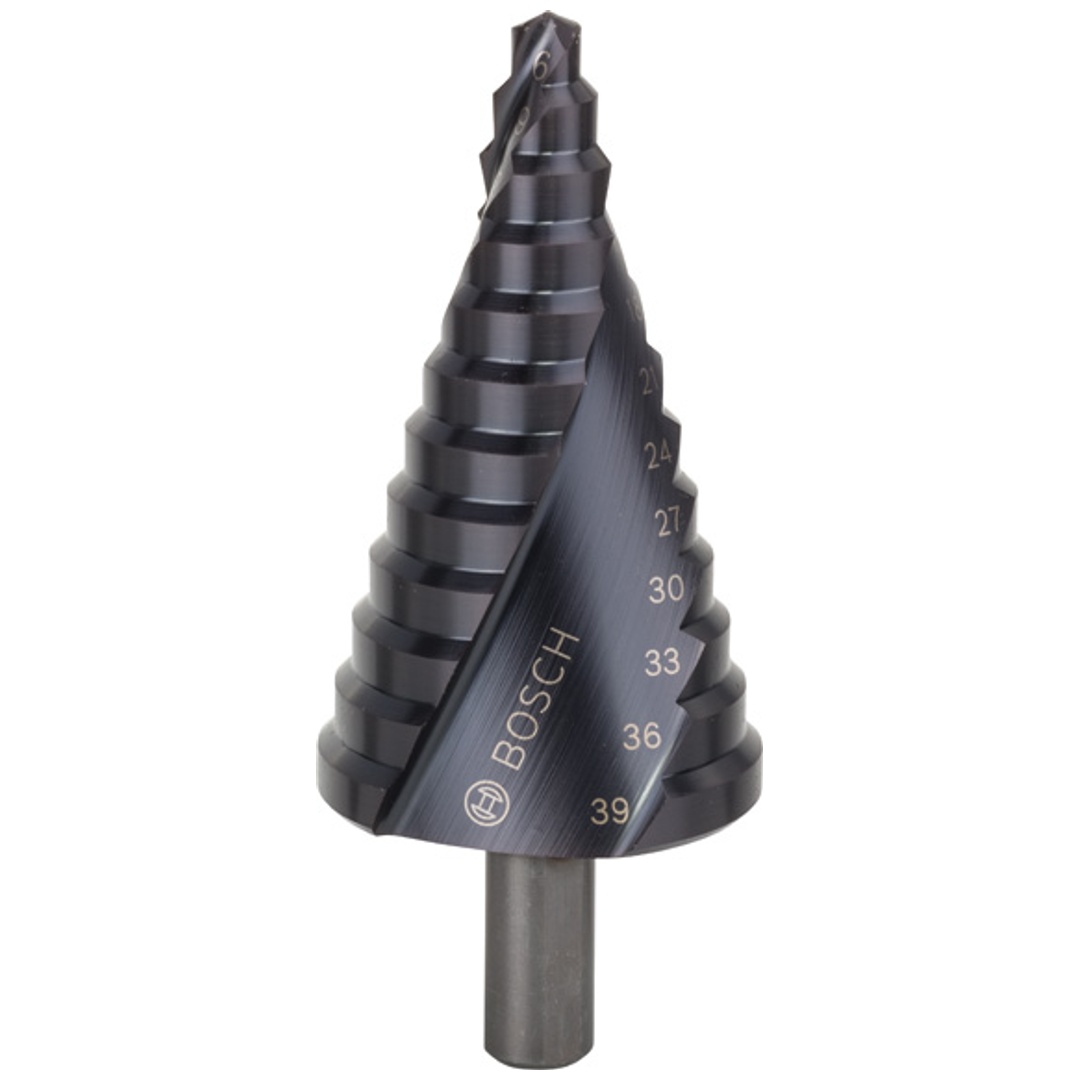 Bosch Stufenbohrer HSS-AlTiN, 6 - 39 mm, 10 mm, 93,5, 12 Stufen