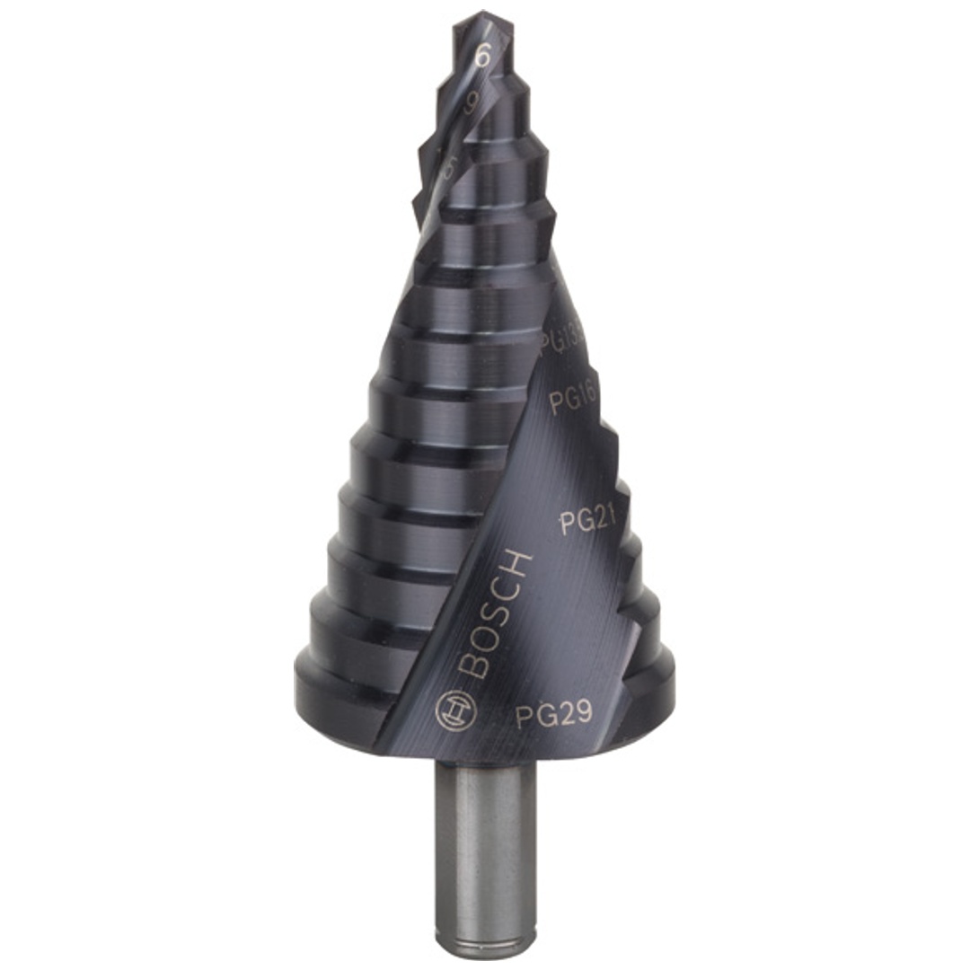 Bosch Stufenbohrer HSS-AlTiN, 6 - 37 mm, 10 mm, 93 mm, 12 Stufen