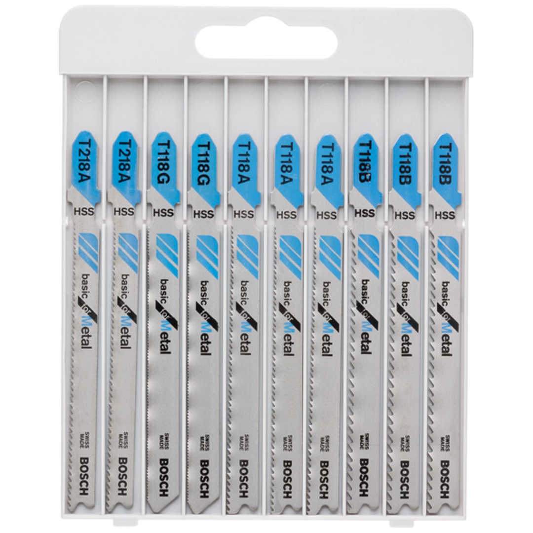 Bosch 10-tlg. Stichsägeblatt-Set Basic for Metal
