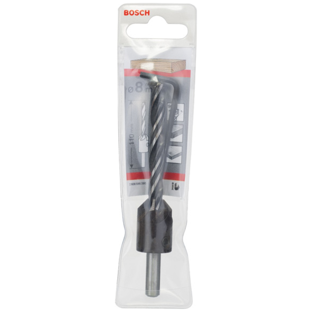 Bosch Holzspiralbohrer mit 90°-Senker, 8 mm, 20 mm