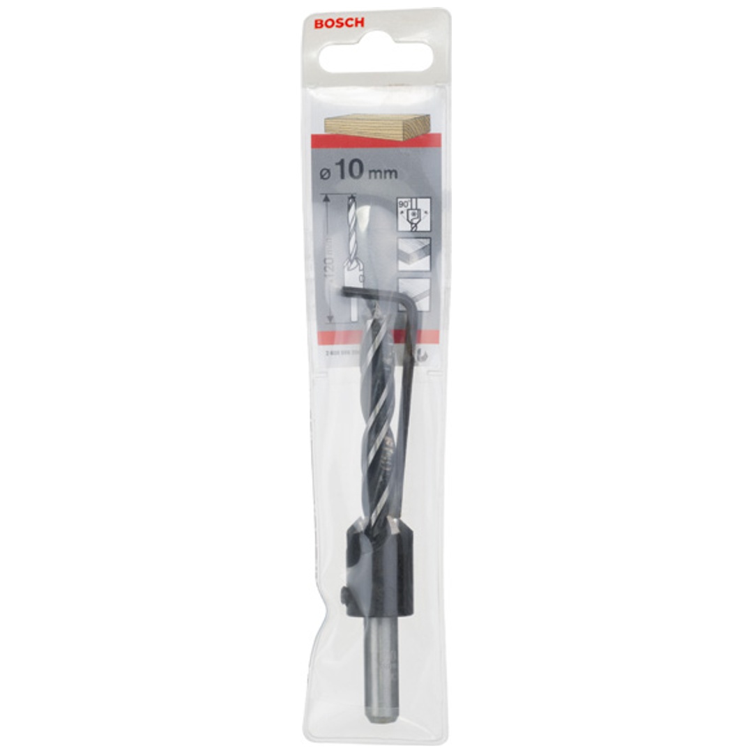 Bosch Holzspiralbohrer mit 90°-Senker, 10 mm, 20 mm