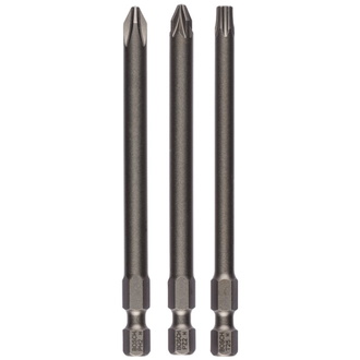 Bosch Schrauberbit-Set Extra-Hart, 3-tlg., PH2, PZ2, T25, 89 mm