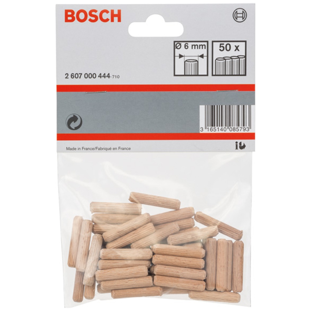 Bosch Holzdübel 6 mm, 30 mm, 50er-Pack
