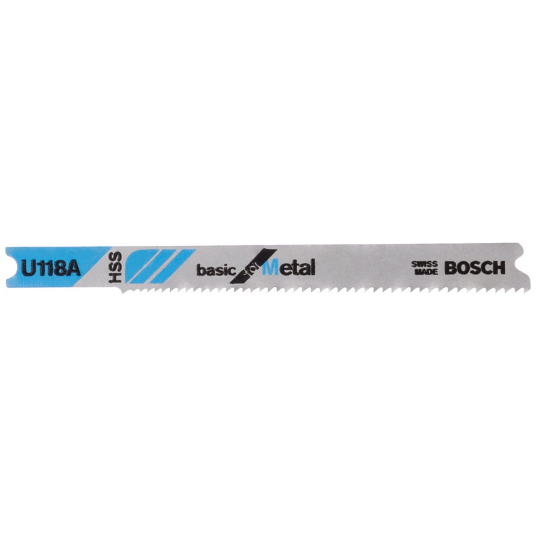 Bosch Stichsägeblatt U 118 A Basic for Metal, 3er-Pack