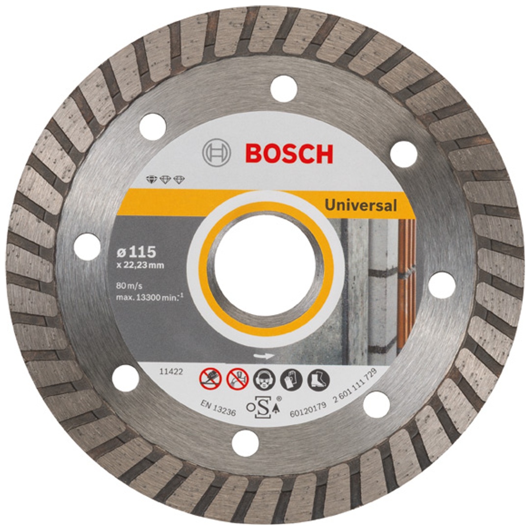 Bosch Diamanttrennscheibe Standard for Universal Turbo, 115x22,23x2x10 mm, 1er-Pack