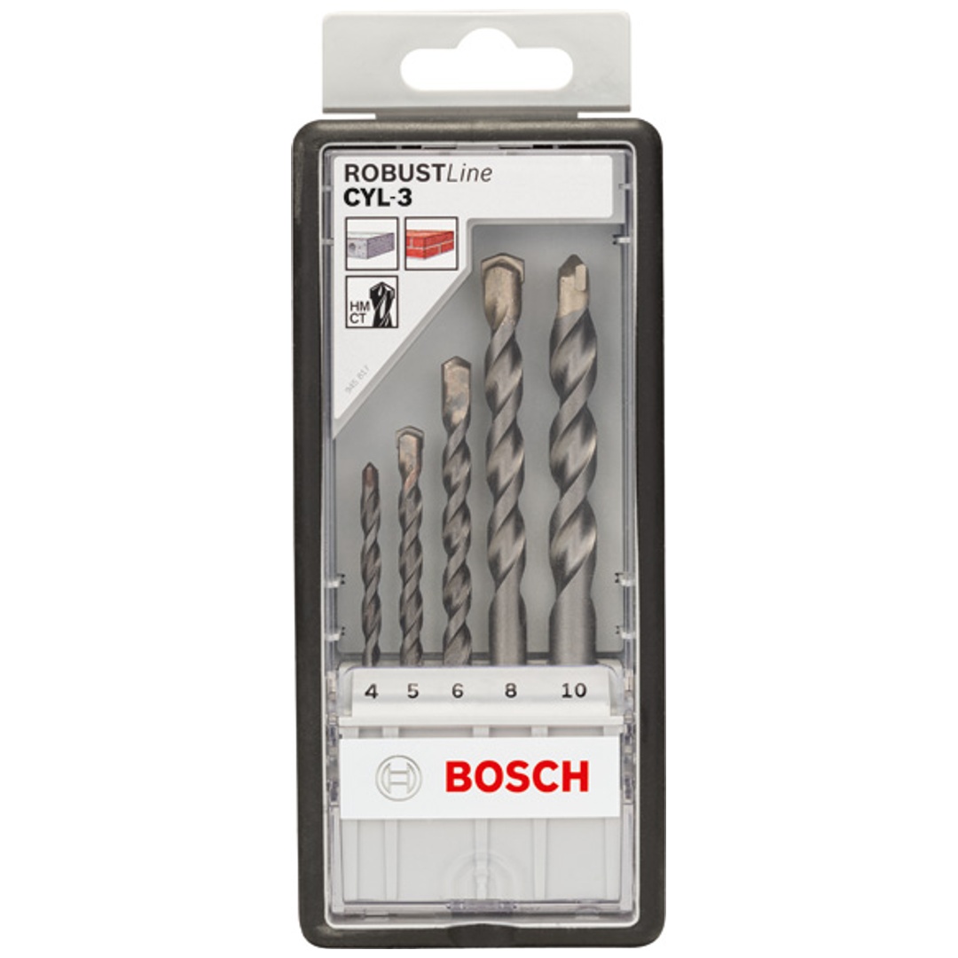 Bosch 5-tlg. CYL-3 Betonbohrer-Set, Robust Line, 4–10 mm