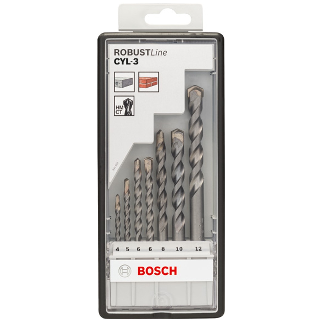 Bosch 7-tlg. CYL-3 Betonbohrer-Set, Robust Line, 4–12 mm