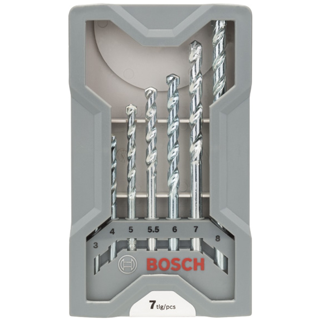Bosch 7-tlg. CYL-1 Mauerwerkbohrer-Set, 3/4/5/5.5/6/7/8 mm