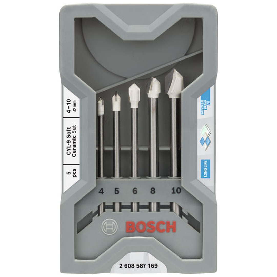Bosch 5-tlg. CYL-9 Ceramic Fliesenbohrer-Set, 4, 5, 6, 8, 10 mm