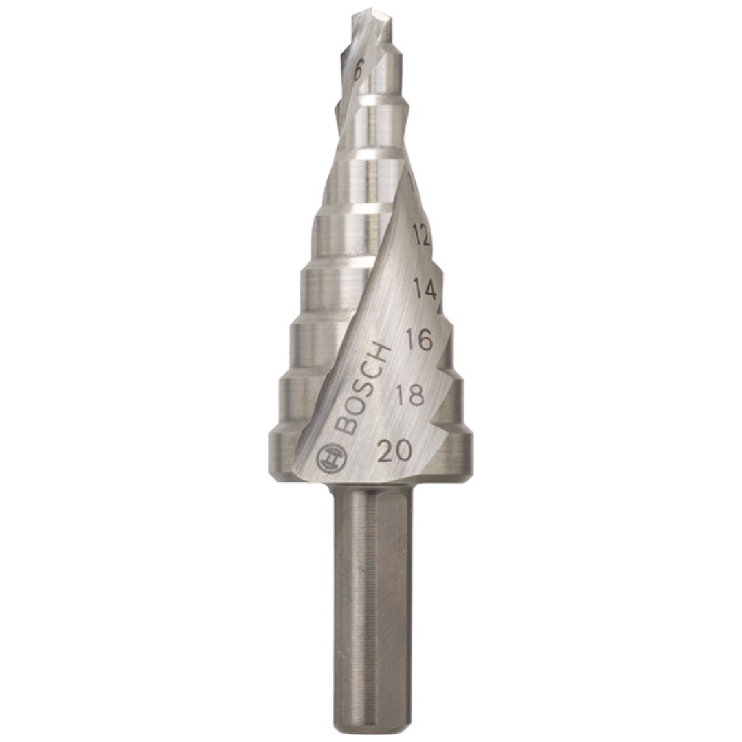 Bosch Stufenbohrer HSS, 4 - 20 mm, 8 mm, 70,5 mm, 9 Stufen