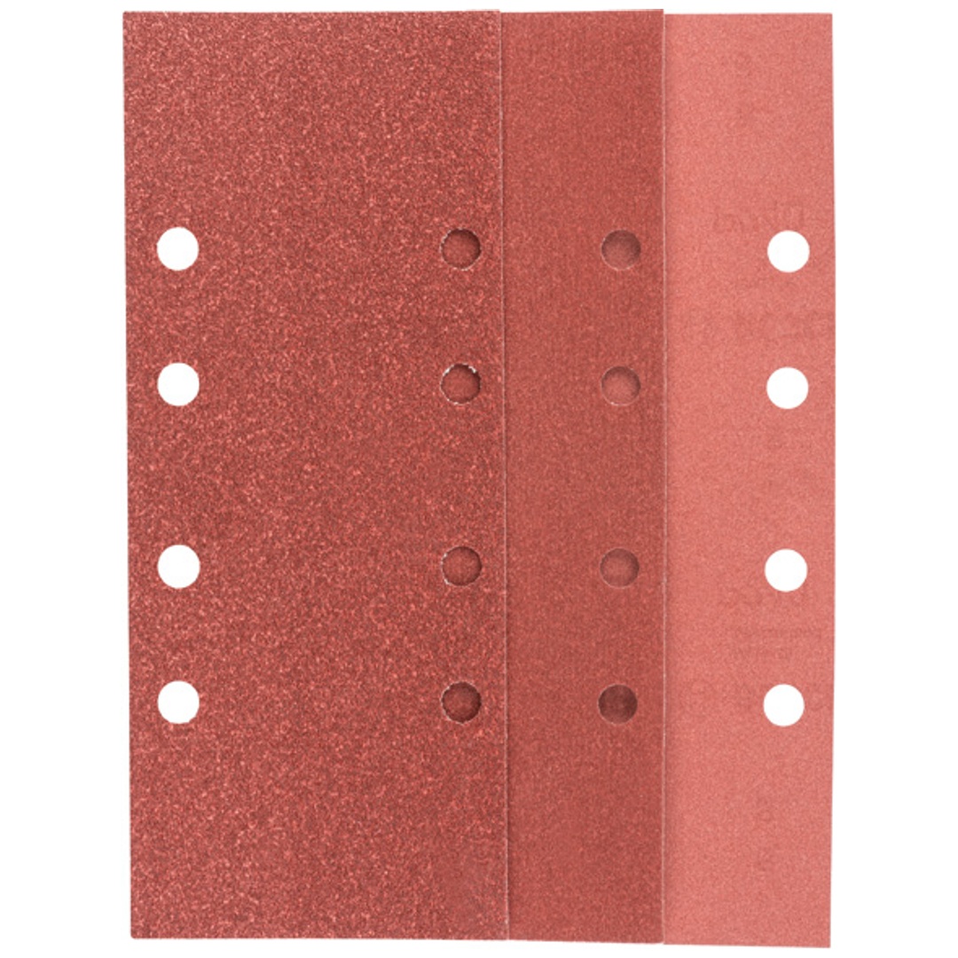 Bosch Schleifblatt-Set für Schwingschleifer, 25-tlg., gespannt, 8 Löcher, 93 x 230 mm, K 60/80/120/240