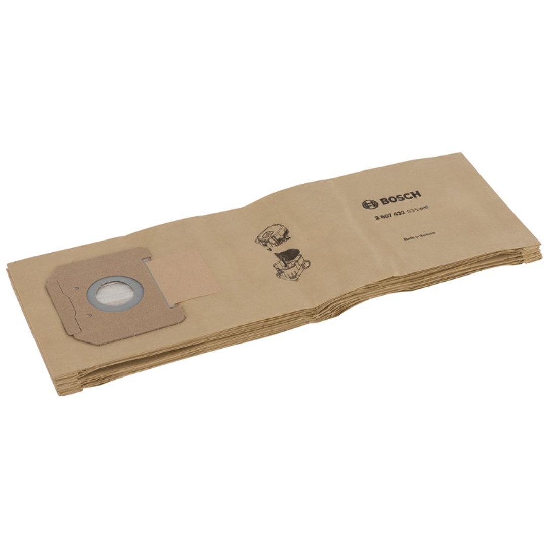 Bosch 5 Stk. Papierfiltertüte f. GAS 35 L AFC; GAS 35 L SFC+, GAS 35 M AFC Prof.