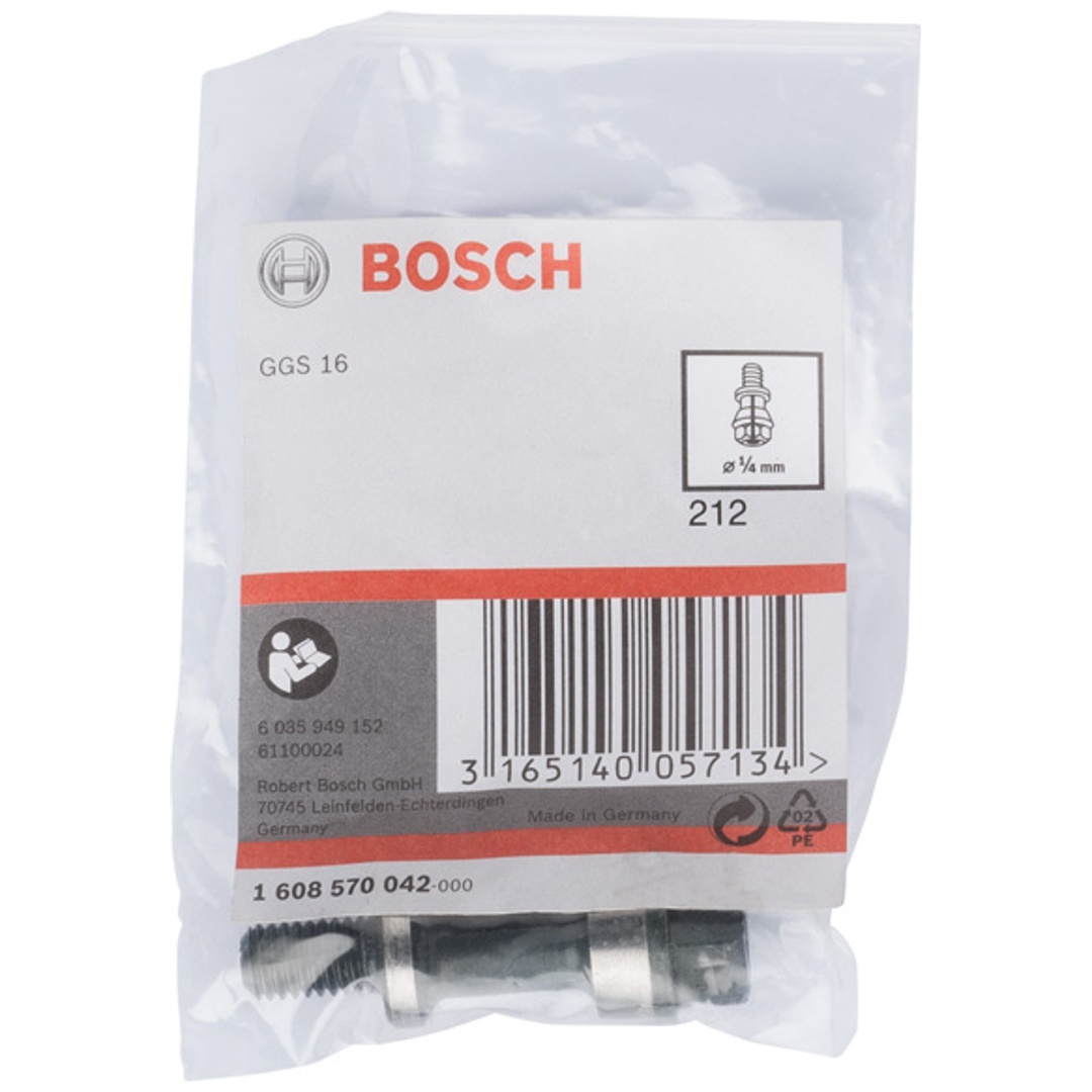 Bosch Spannzange mit Spannmutter, 1/ Zoll, für Bosch-Geradschleifer, passend zu GGS 16
