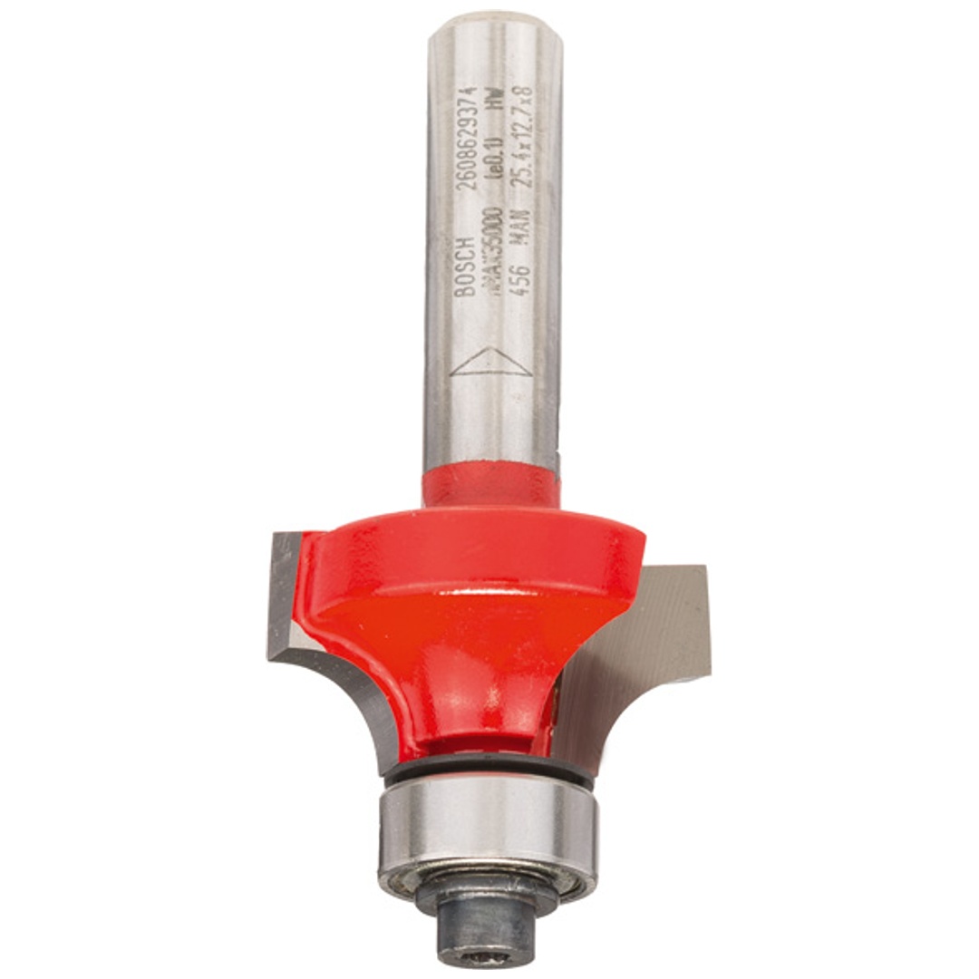 Bosch Abrundfräser Expert for Wood, 8 mm, D 25,4 mm, R1 6,35 mm, L 12,7 mm, G 55 mm