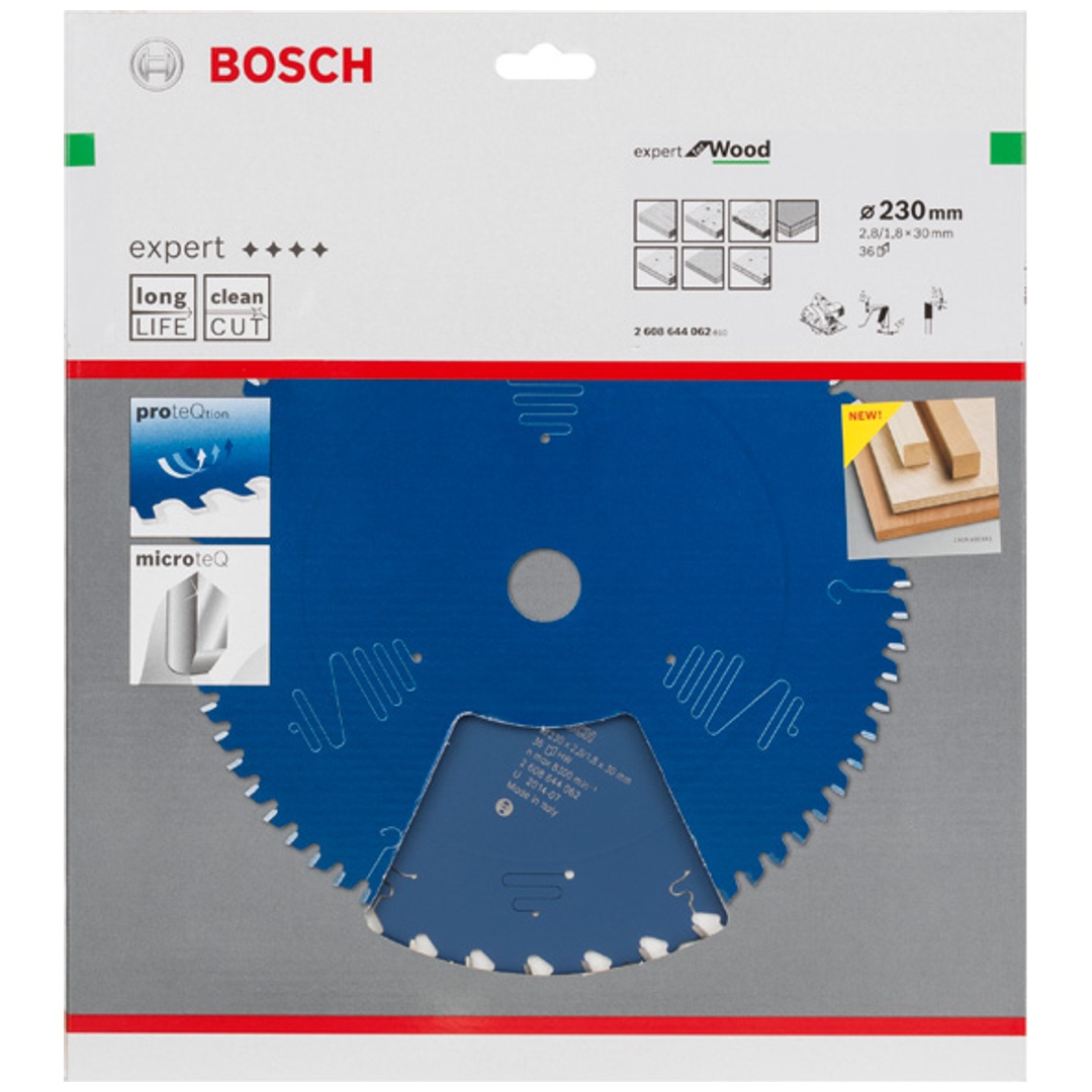Bosch Kreissägeblatt Expert for Wood, 230 x 30 x 2,8 mm, 36