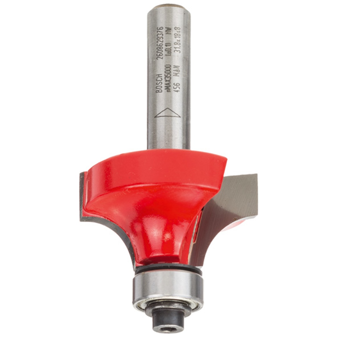 Bosch Abrundfräser Expert for Wood, 8 mm, D 31,75 mm, R1 9,5 mm, L 18 mm, G 60 mm