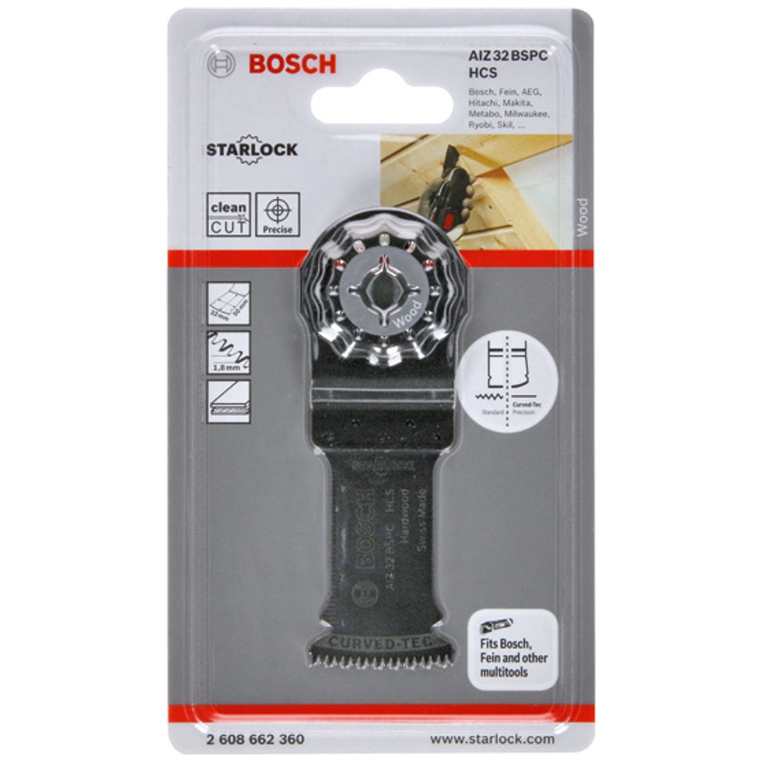 Bosch HCS Tauchsägeblatt AIZ 32 BSPC, Hard Wood, 50 x 32 mm, 1er-Pack
