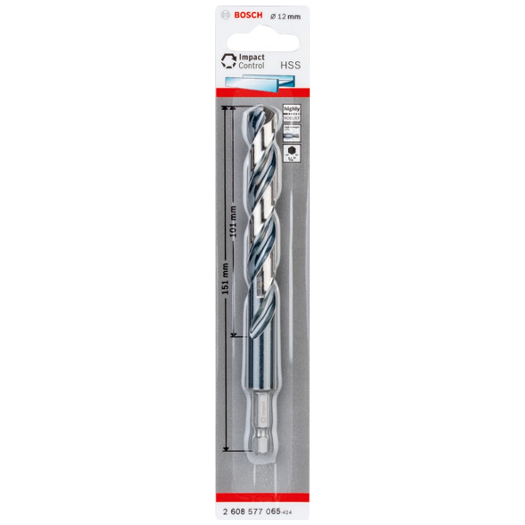Bosch HSS Spiralbohrer mit Sechskantschaft 12,0 mm