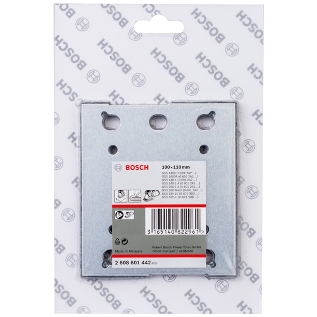 Bosch Schleifplatte, 110 x 100 mm, mit Filz, für Exzenterschleifer