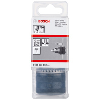 Bosch Zahnkranzbohrfutter bis 13 mm, 1,5 - 13 mm, 1/2" - 20, für Rechts-/Linkslauf