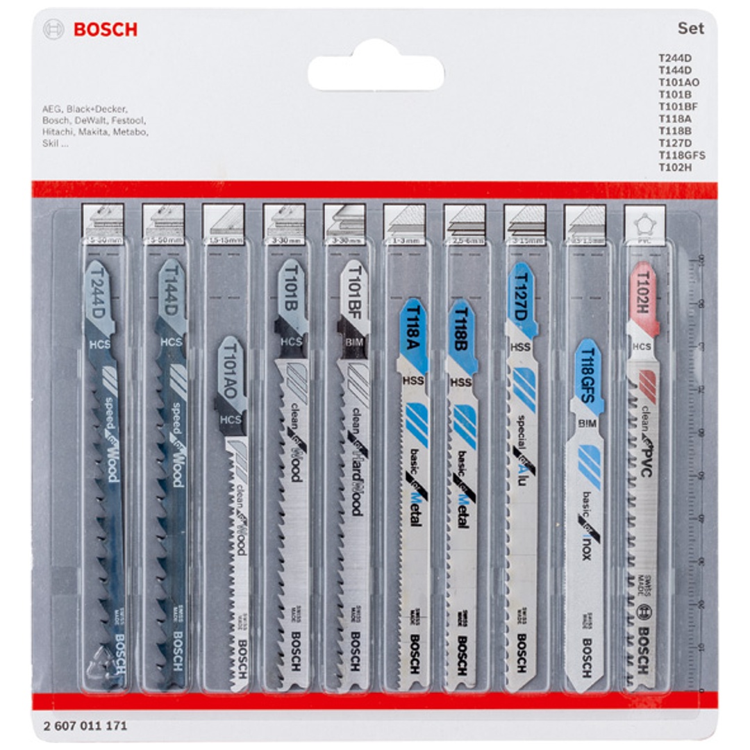 Bosch Stichsägeblatt-Set All in One, 10-teilig