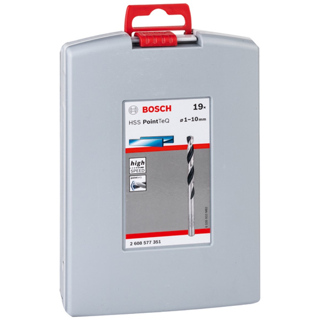 Bosch Metallspiralbohrer-HSS-Set PointTeQ, DIN 338, 19-tlg. ProBox