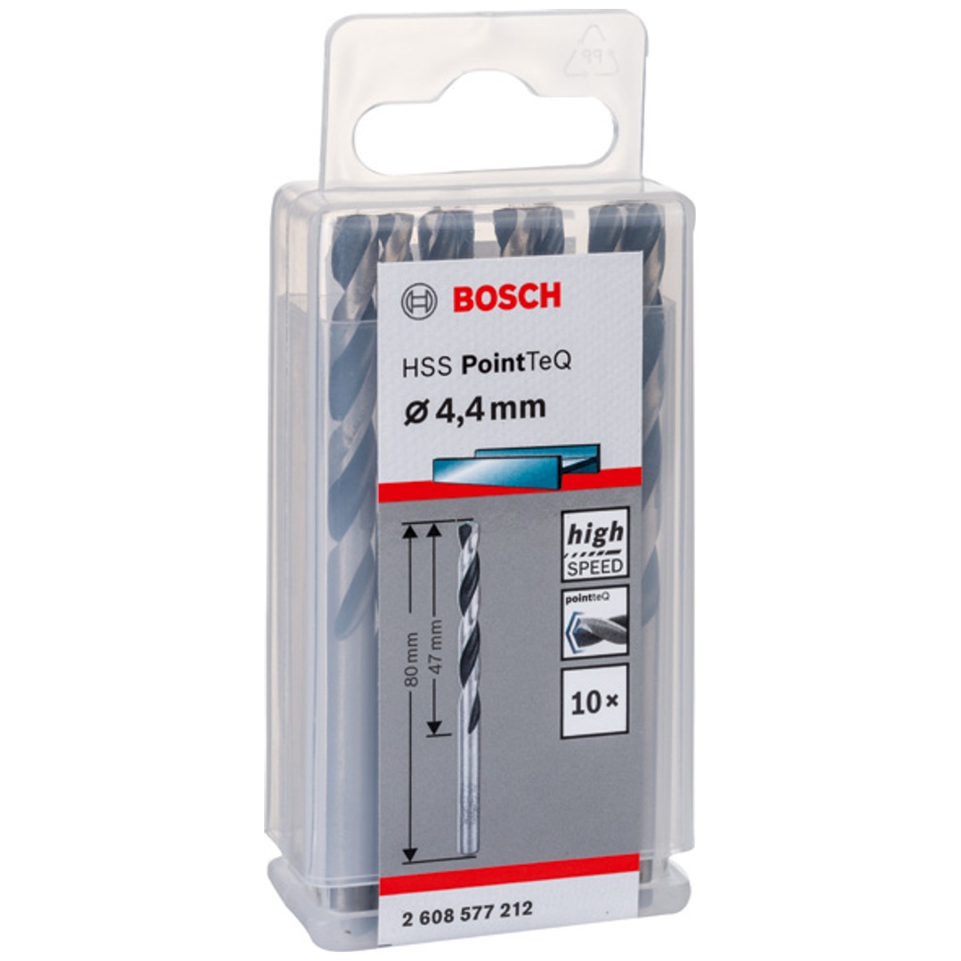 Bosch Metallspiralbohrer-HSS PointTeQ, DIN 338, 4,4 mm, 10er-Pack