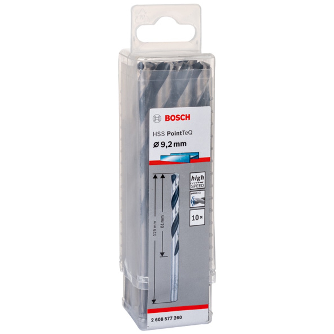 Bosch Metallspiralbohrer-HSS PointTeQ, DIN 338, 9,2 mm, 10er-Pack