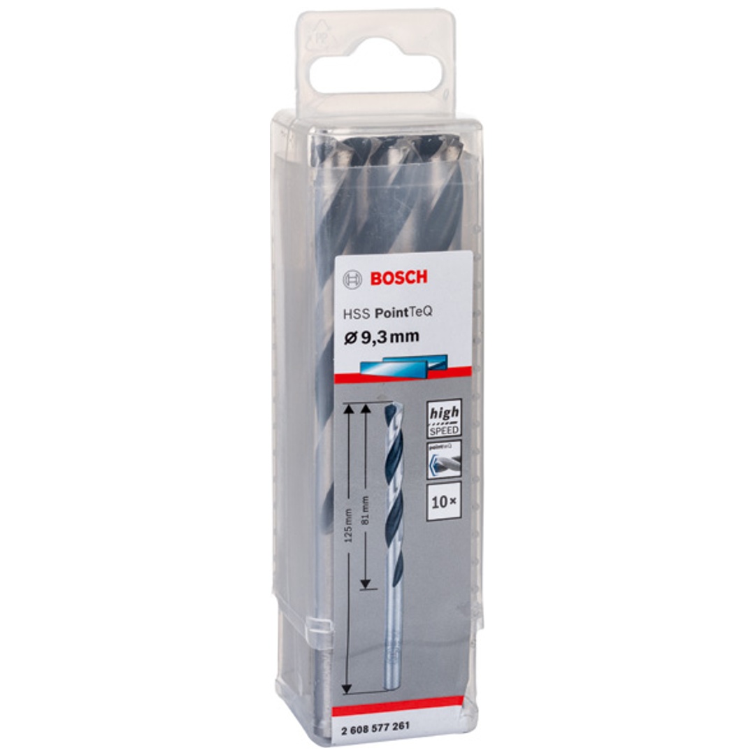 Bosch Metallspiralbohrer-HSS PointTeQ, DIN 338, 9,3 mm, 10er-Pack