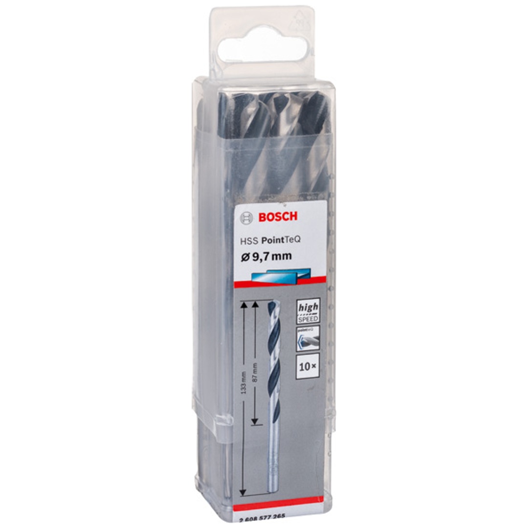 Bosch Metallspiralbohrer-HSS PointTeQ, DIN 338, 9,7 mm, 10er-Pack