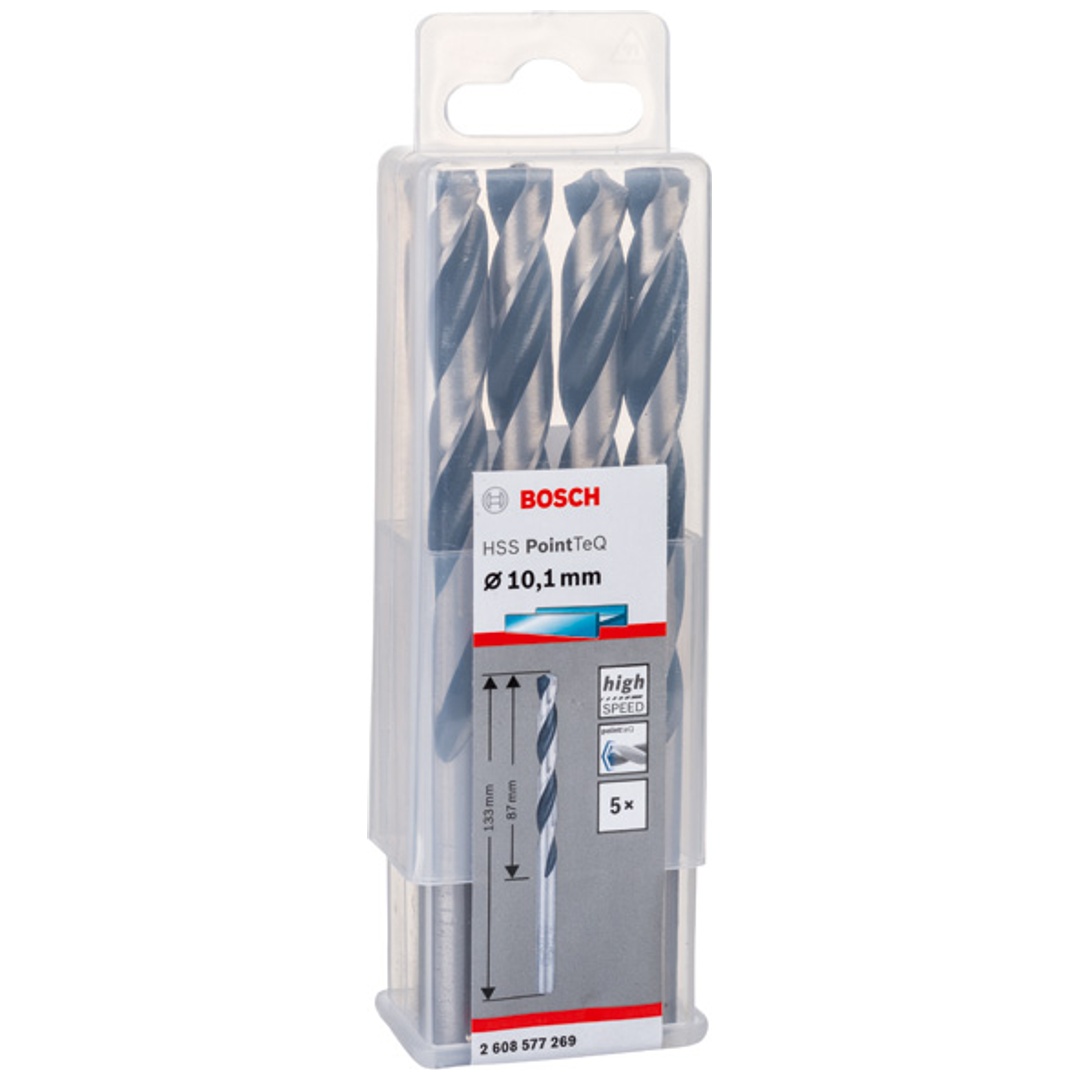 Bosch Metallspiralbohrer-HSS PointTeQ, DIN 338, 10,1 mm, 5er-Pack