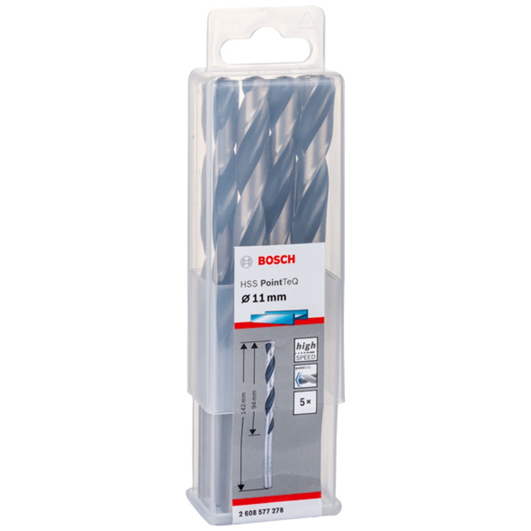 Bosch Metallspiralbohrer-HSS PointTeQ, DIN 338, 11,0 mm, 5er-Pack