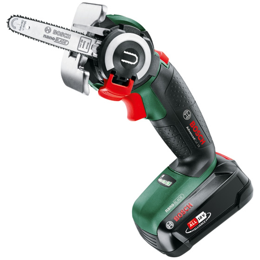 Bosch Akku-Säge AdvancedCut 18, mit NanoBlade-Technologie, incl. 1x Akku PBA 2,5 Ah, Ladegerät, Zubehör, Kunststoffkoffer