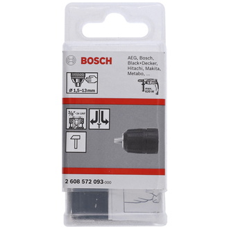 Bosch Schnellspannbohrfutter bis 13 mm, 1,5 bis 13 mm, 3/8" bis 24