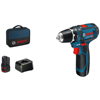 Bosch Akku-Bohrschrauber GSR 12V-15, incl. 2x Akku 2 Ah, Schnellladegerät