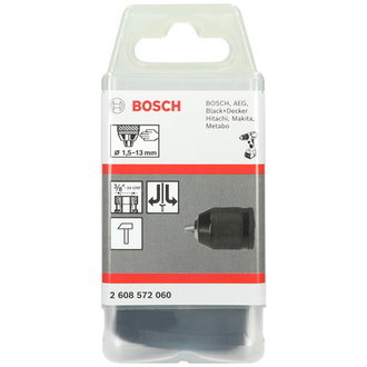 Bosch Schnellspannbohrfutter bis 13 mm, 2 bis 13 mm, 3/8" bis 24