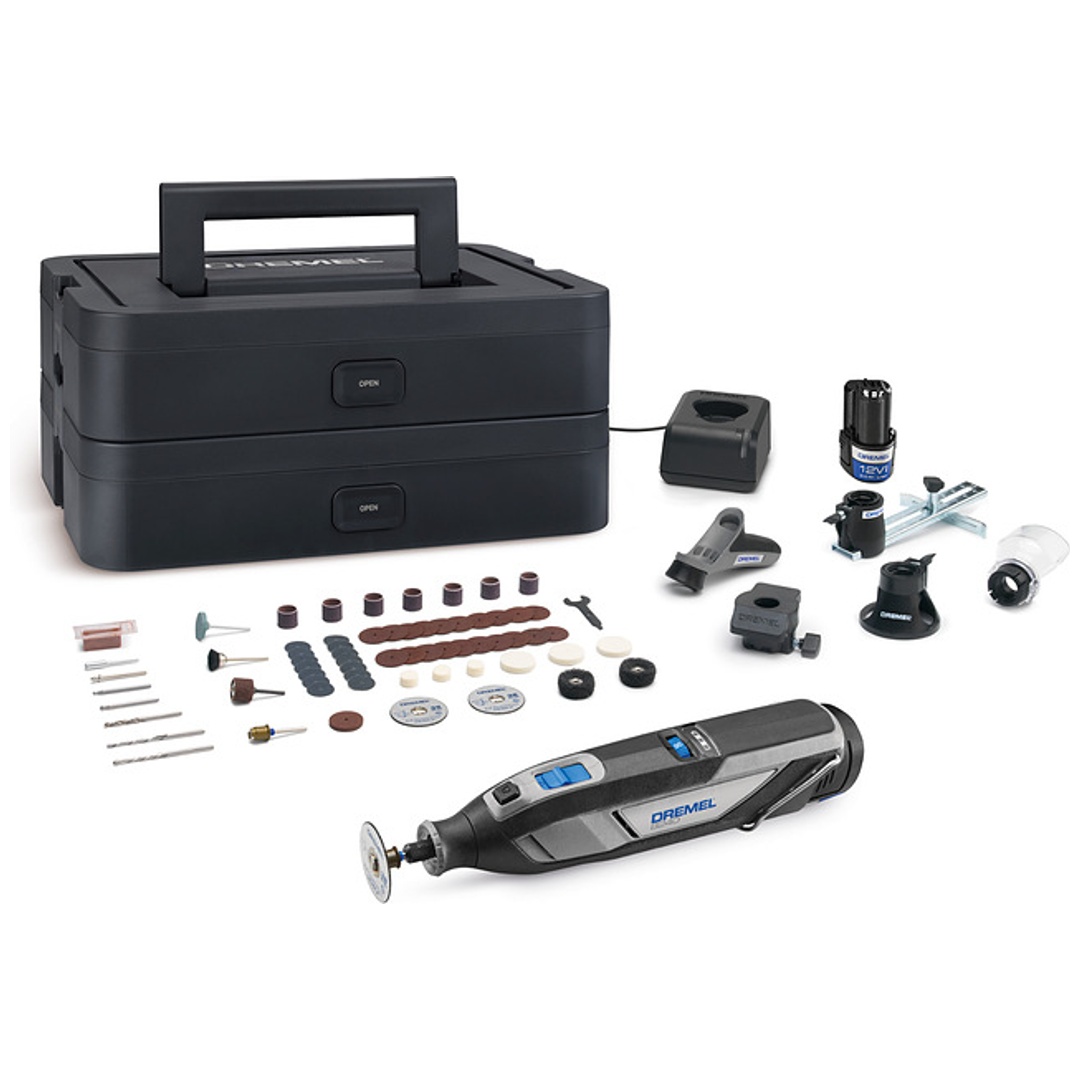 Dremel Akku-Multitool 8240, kabellos, 12 V, 2 Ah, incl. 65 Zubehöre